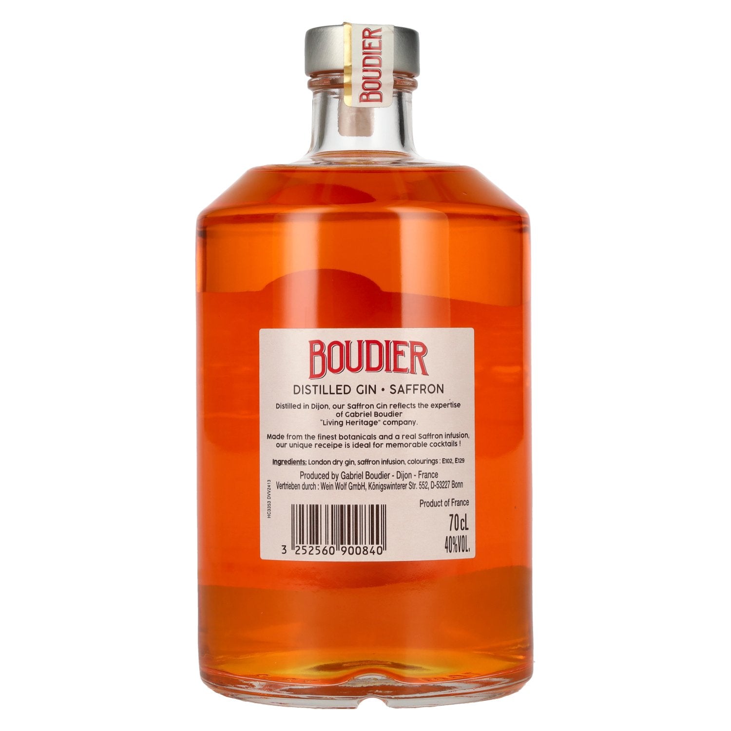 Boudier Saffron Gin 40% Vol. 0.7l