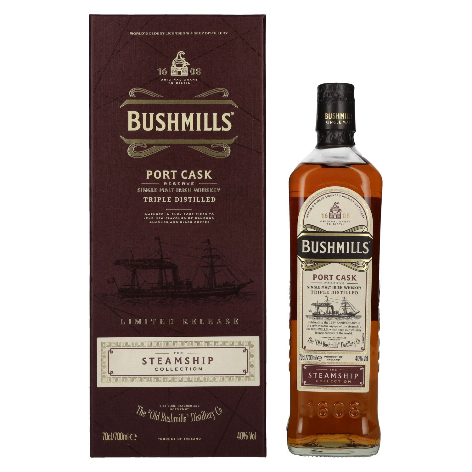Bushmills PORT CASK Reserve The Steamship Collection 40% Vol. 0.7l in gift box