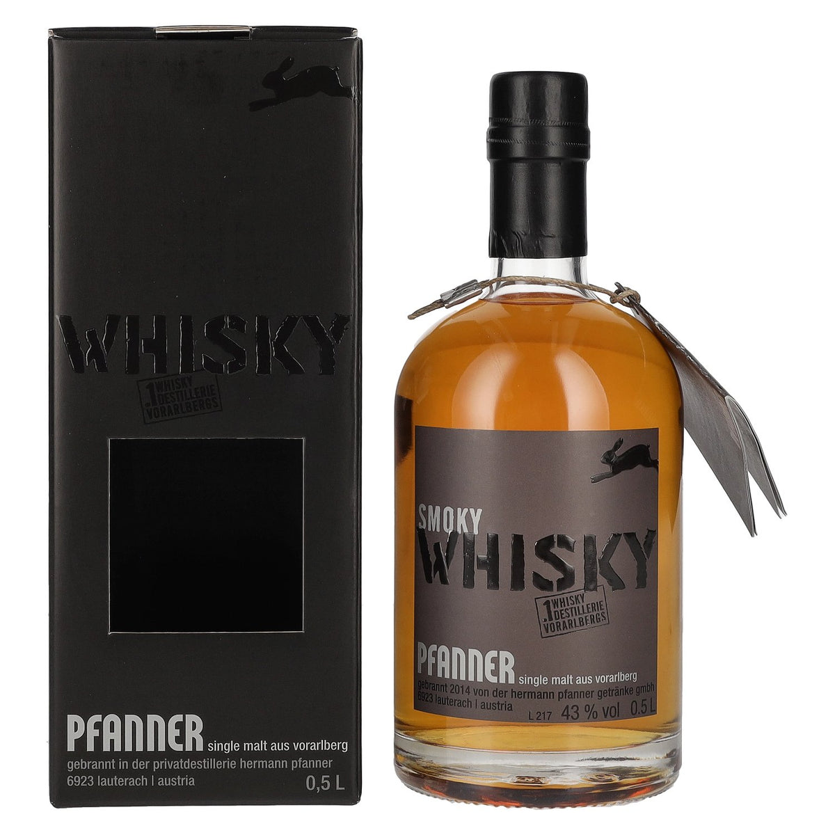 Pfanner Smoky Single Malt Whisky 43% Vol. 0.5l in gift box