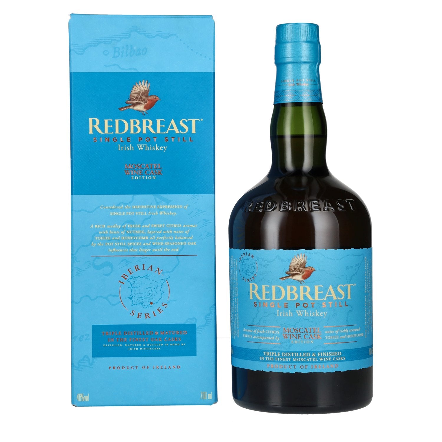Redbreast IBERIAN SERIES Single Pot Still Irish Whiskey MOSCATEL WINE CASK 46% Vol. 0,7l in Geschenkbox