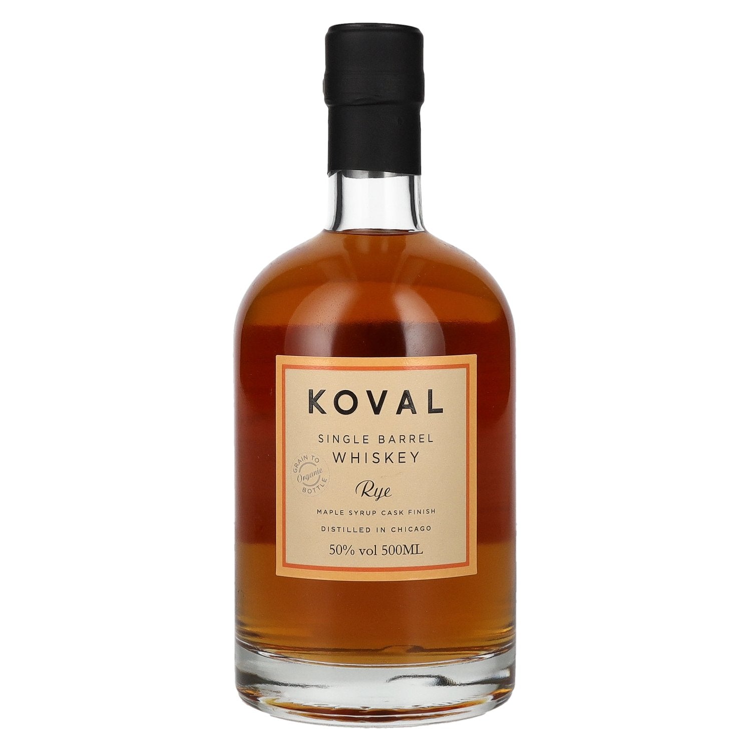 Koval RYE Single Barrel Whiskey Maple Syrup Cask Finish 50% Vol. 0.5l