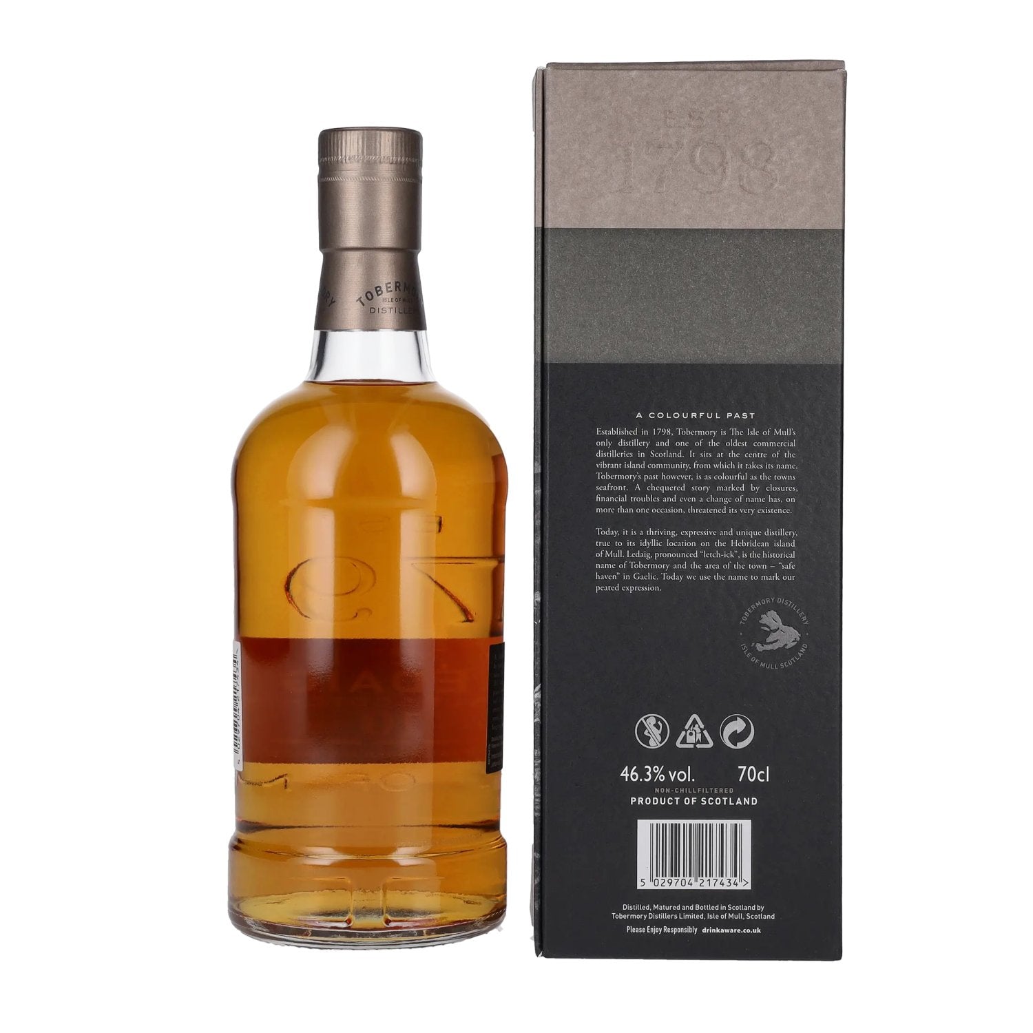 Ledaig 10 Years Old Single Malt Scotch Whisky 46.3% Vol. 0.7L in Gift Box