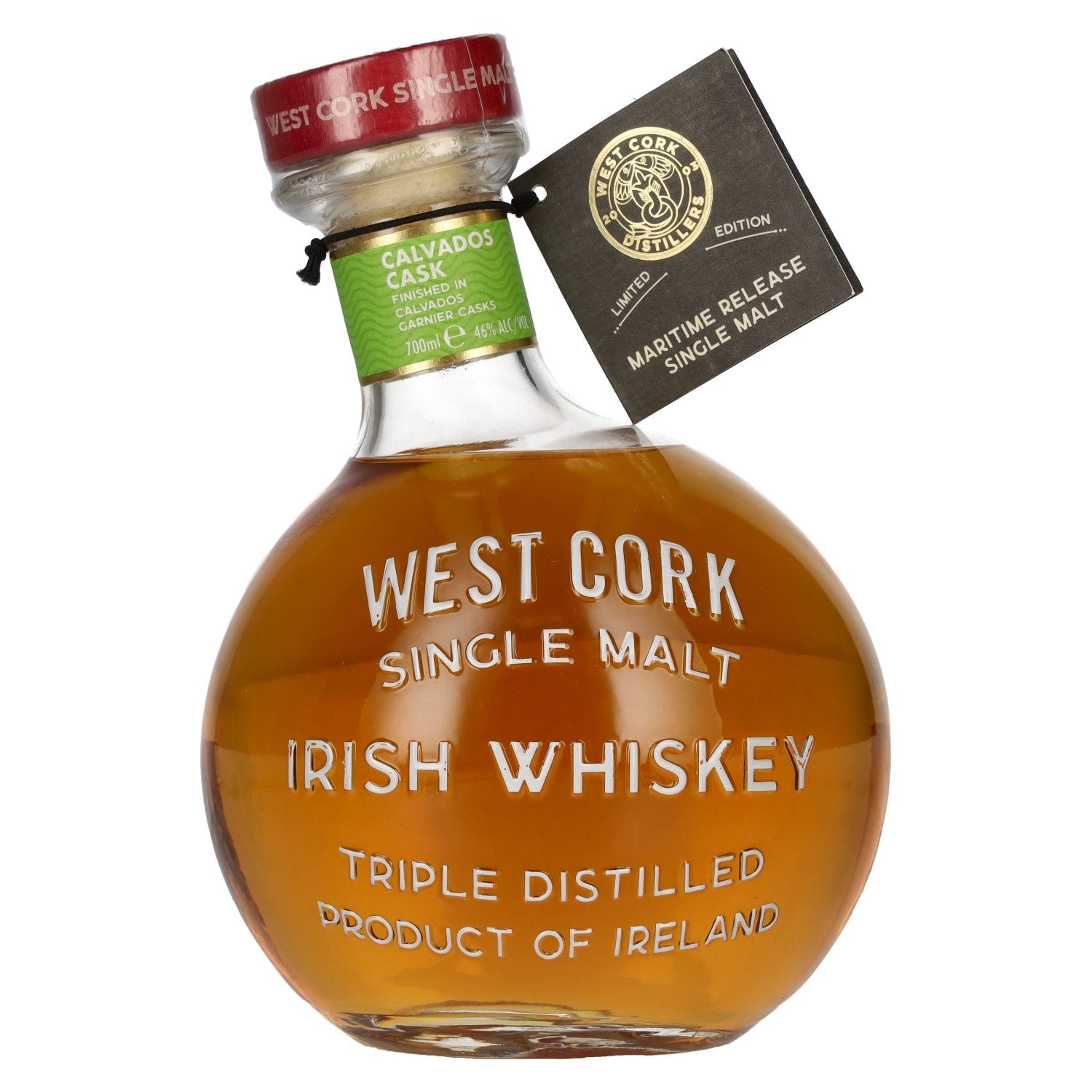 West Cork MARITIME Single Malt Irish Whiskey CALVADOS CASK FINISHED Limited Edition 46% Vol. 0.7l