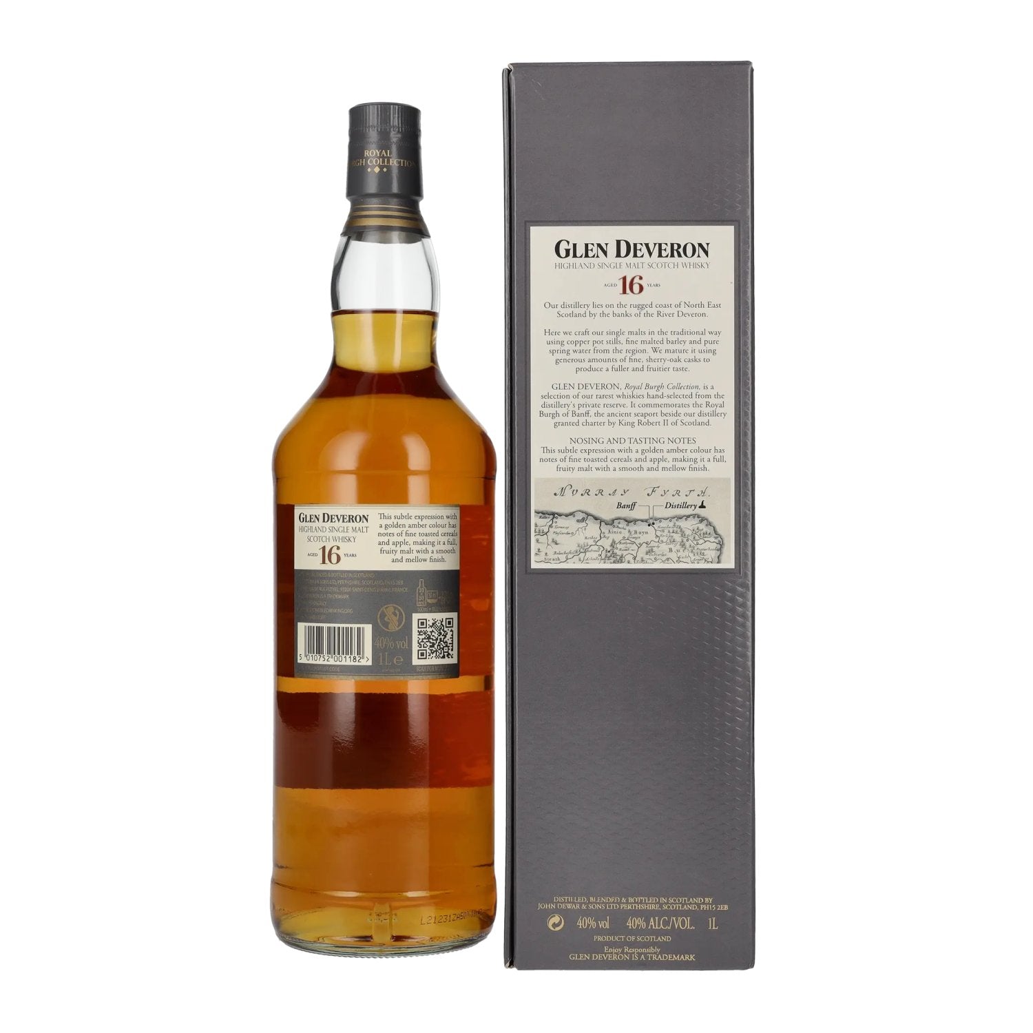 Glen Deveron 16 Years Old Highland Single Malt 40% Vol. 1l in Geschenkbox