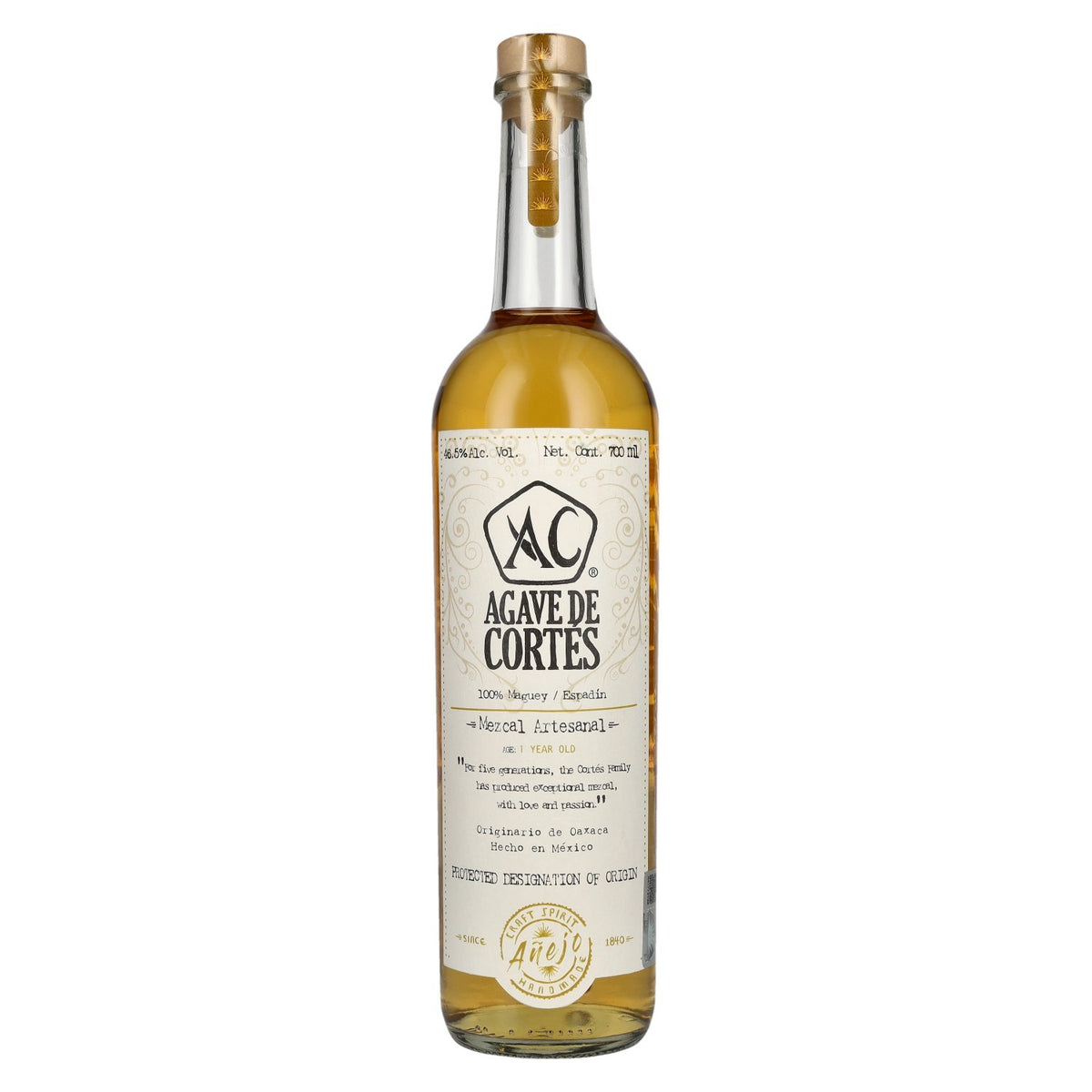 Agave de Cortés Mezcal Artesanal AÑEJO 46,5% Vol. 0,7l