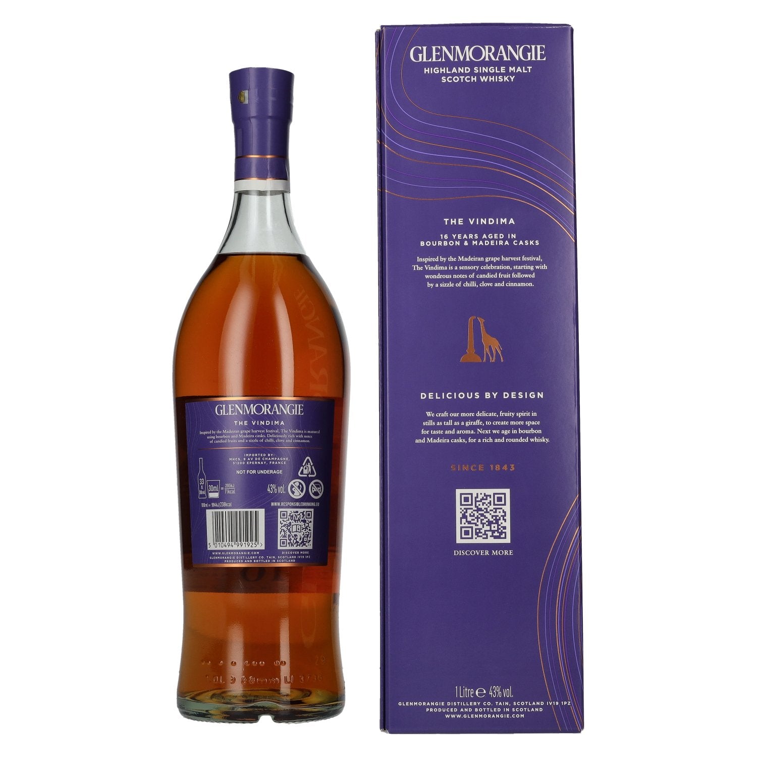 Glenmorangie 16 Years Old THE VINDIMA Highland Single Malt Scotch Whisky 43% Vol. 1l in Geschenkbox