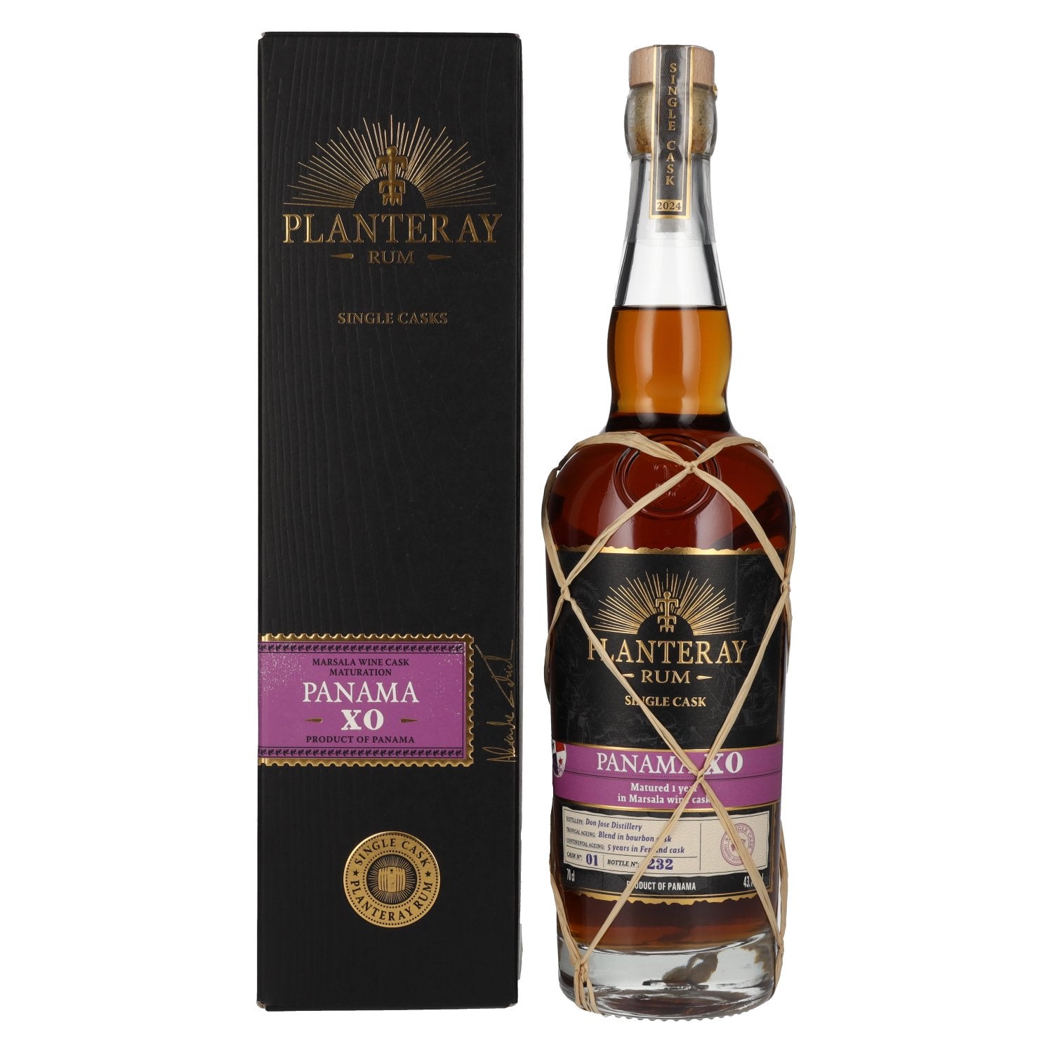 Planteray Rum PANAMA XO Marsala Cask Finish 43.1% Vol. 0.7L in Gift Box