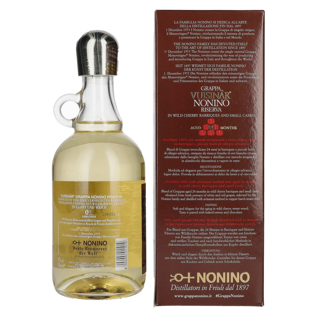 Nonino Grappa Vuisinâr Riserva 24 Mesi 41% vol. 0.7 l in a gift box