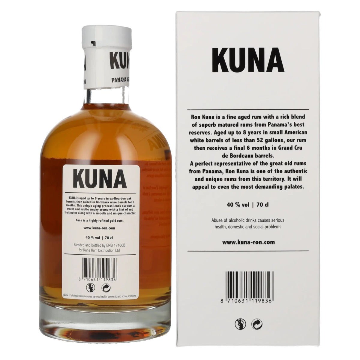 Kuna Panama Aged Ron 40% vol. 0.7 l in a gift box