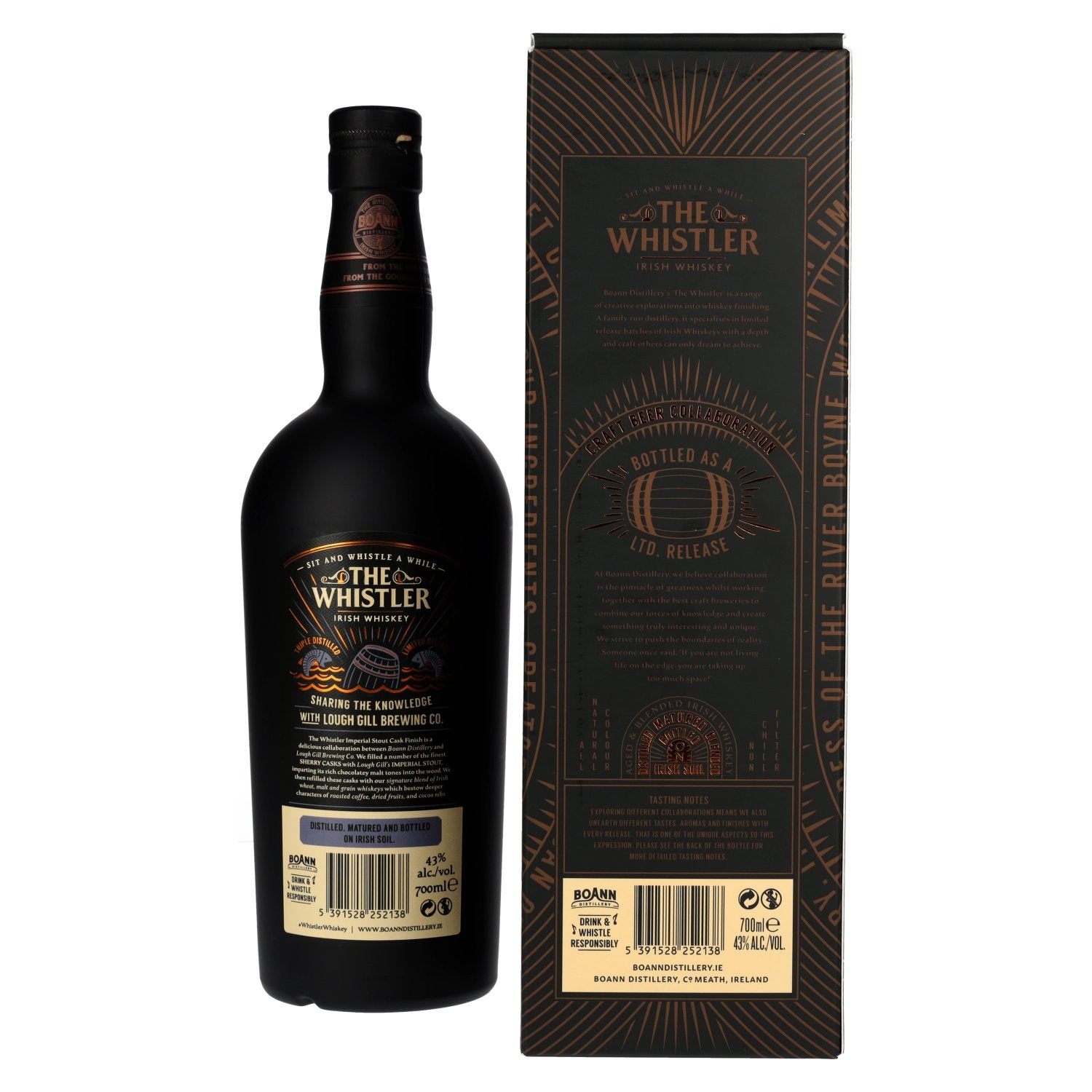 The Whistler Irish Whiskey IMPERIAL STOUT FINISH 43% Vol. 0,7l in Geschenkbox