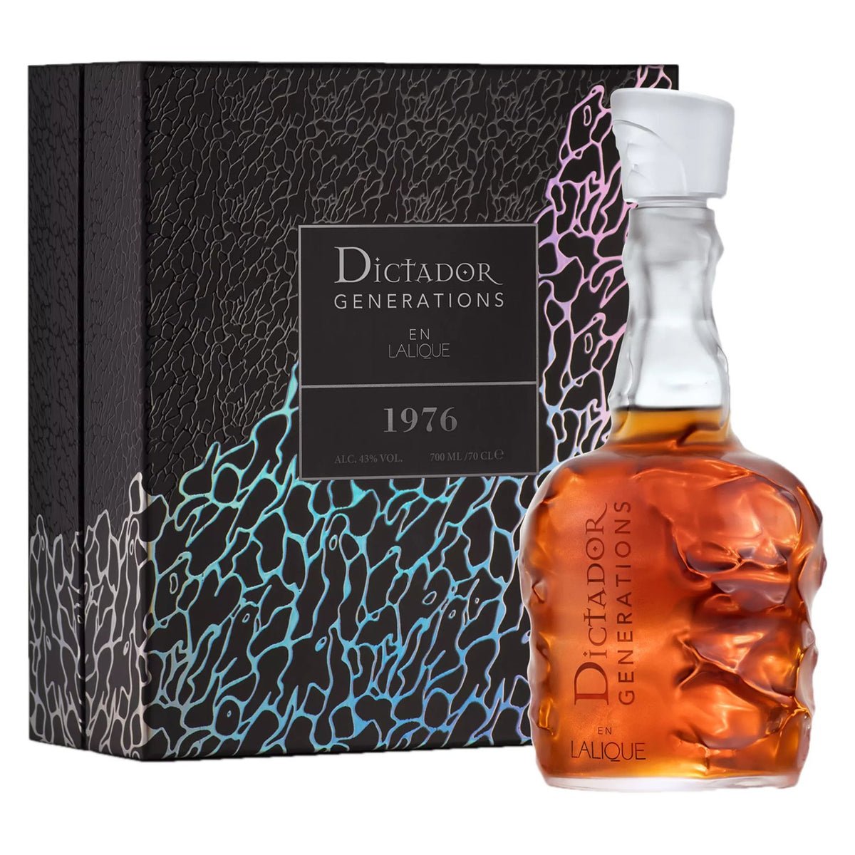 Dictador Generations by LALIQUE 1976 43% Vol. 0.7l in gift box with 0.03l sample