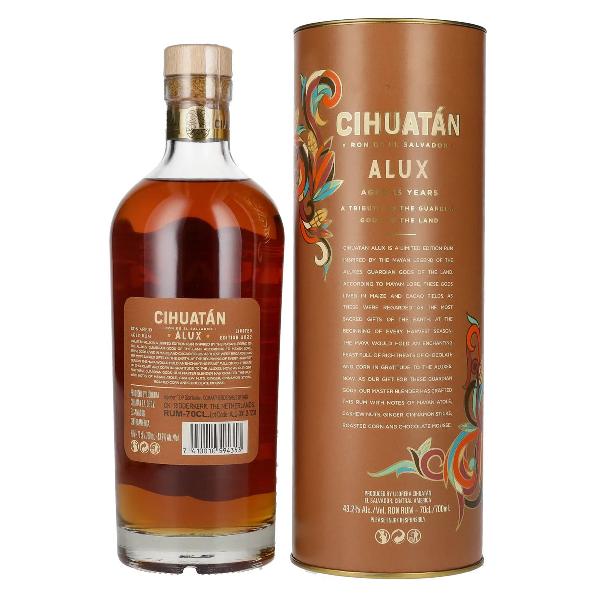 Cihuatán 15 Alux Aged Rum Limited Edition 43.2% Vol. 0.7l in Gift Box