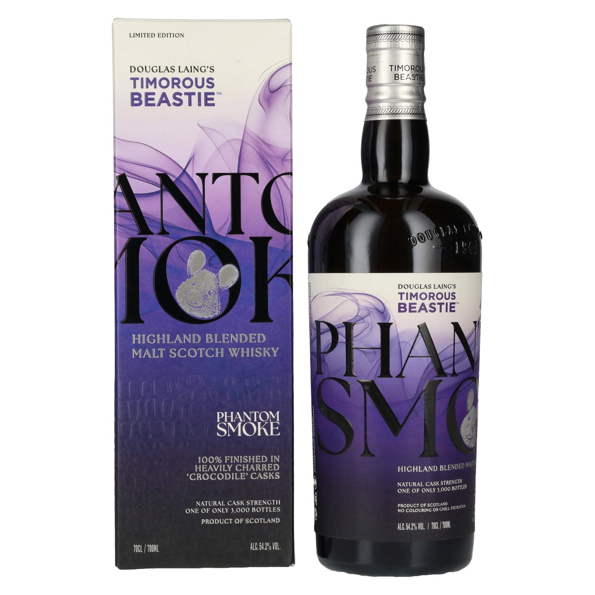 Douglas Laing TIMOROUS BEASTIE Phantom Smoke Charred Crocodile Casks Limited Edition 54.2% Vol. 0.7L in Gift Box