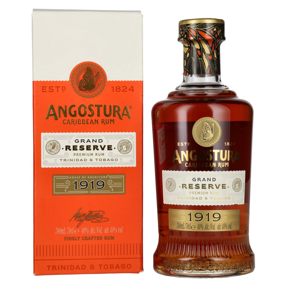 Angostura 1919 Grand Reserve Premium Gold Rum 40% Vol. 0,7l in Geschenkbox