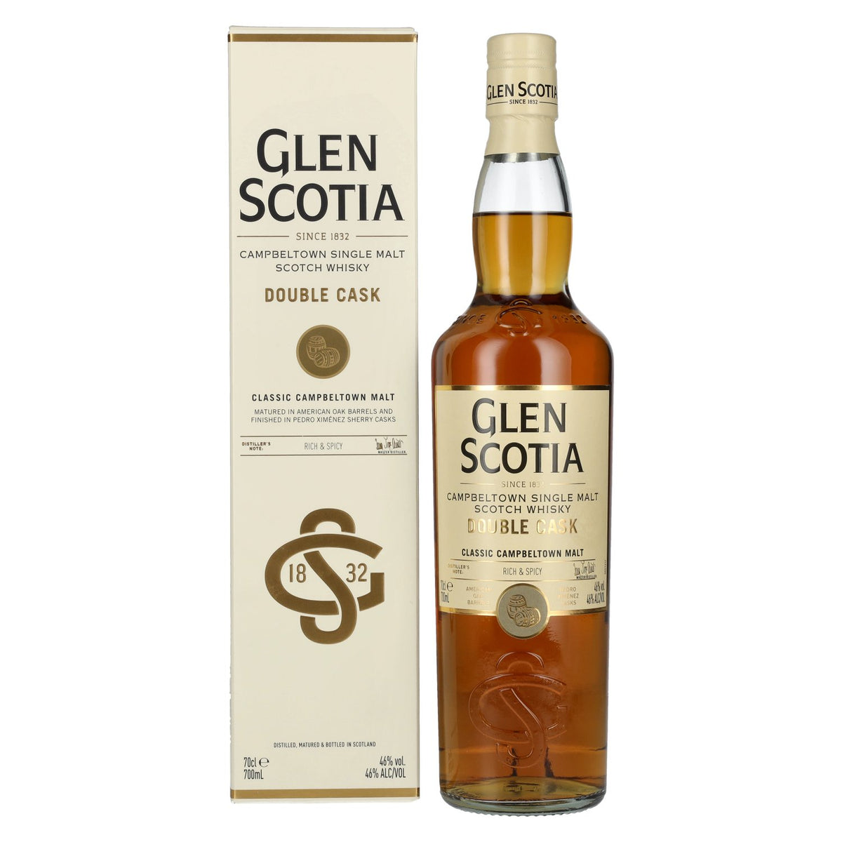 Glen Scotia DOUBLE CASK PX Sherry Casks Single Malt Scotch Whisky 46% Vol. 0,7l in Geschenkbox