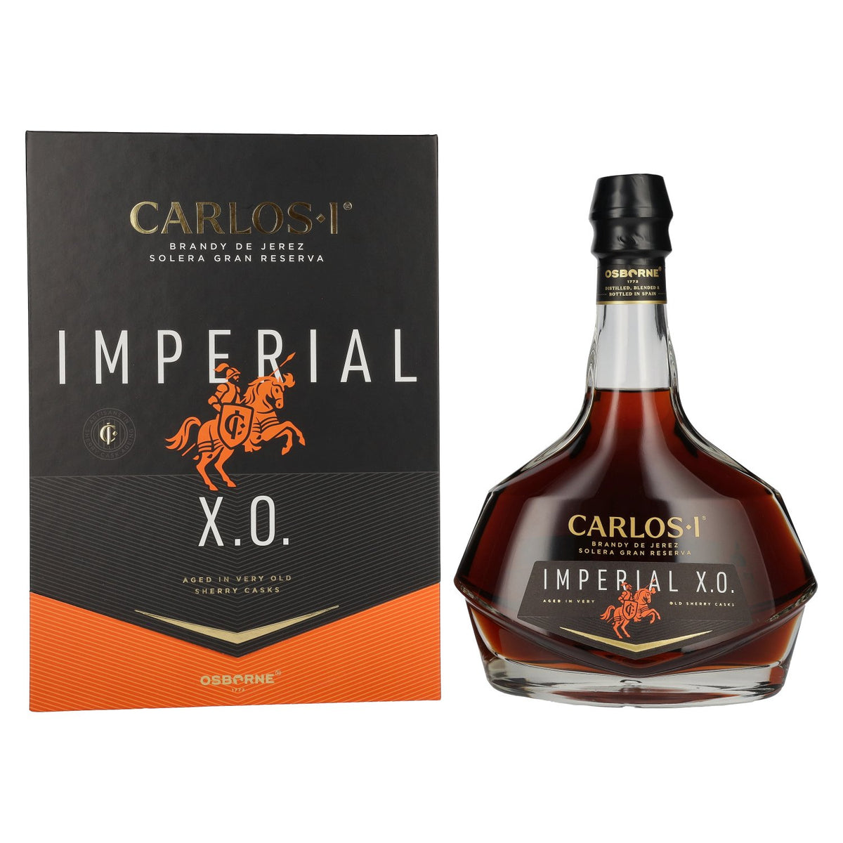 Carlos I Imperial X.O. Solera Gran Reserva Brandy de Jerez 40% vol. 0.7l in a gift box