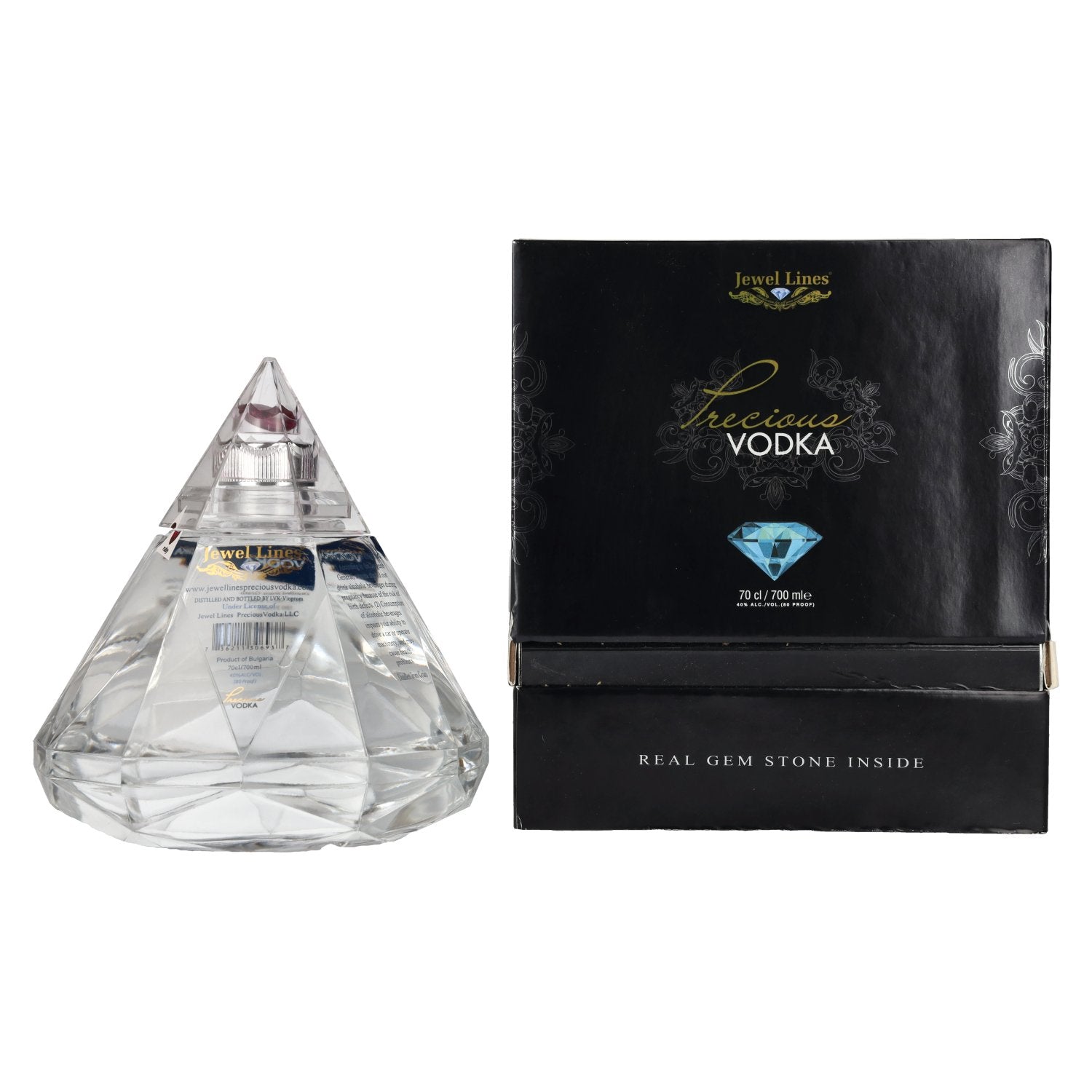 Jewels Lines Precious Vodka 40% vol. 0.7 l in a gift box with a pourer