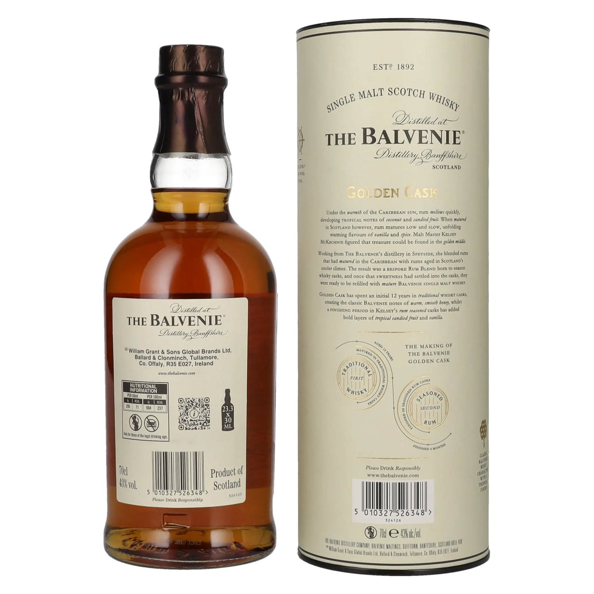 The Balvenie 12 Years Old Golden Cask 43% Vol. 0.7l in gift box