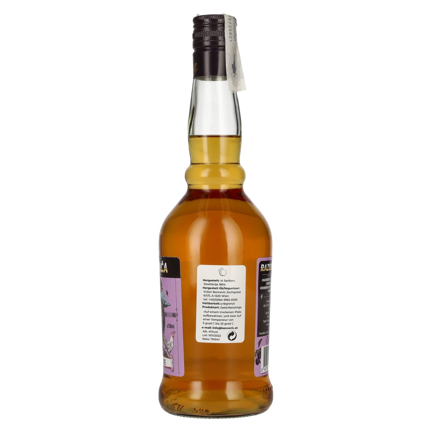 Razgibavača Rakija Od Šljive Pflaumenschnaps 41% Vol. 0,7l