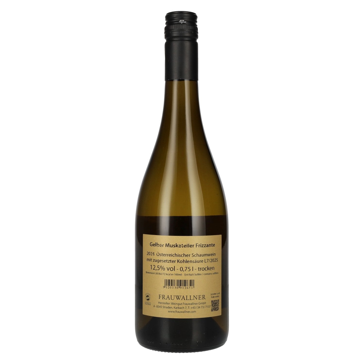 Frauwallner Yellow Muskateller Frizzante 2024 12.5% Vol. 0.75l