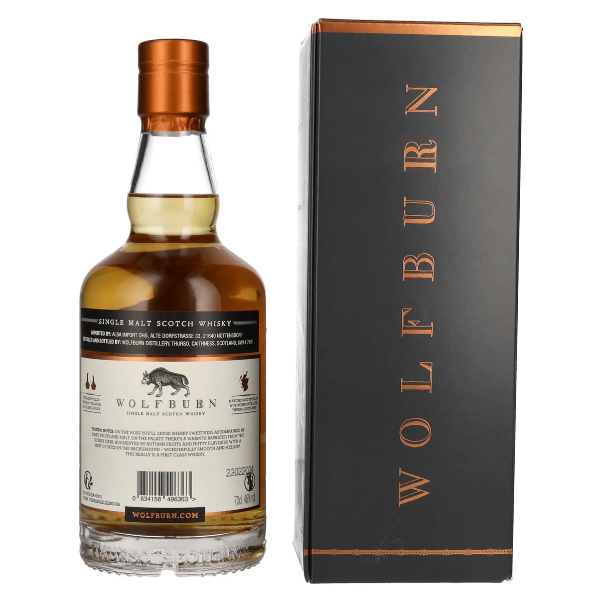 Wolfburn AURORA Single Malt Scotch Whisky 46% vol. 0.7l in a gift box
