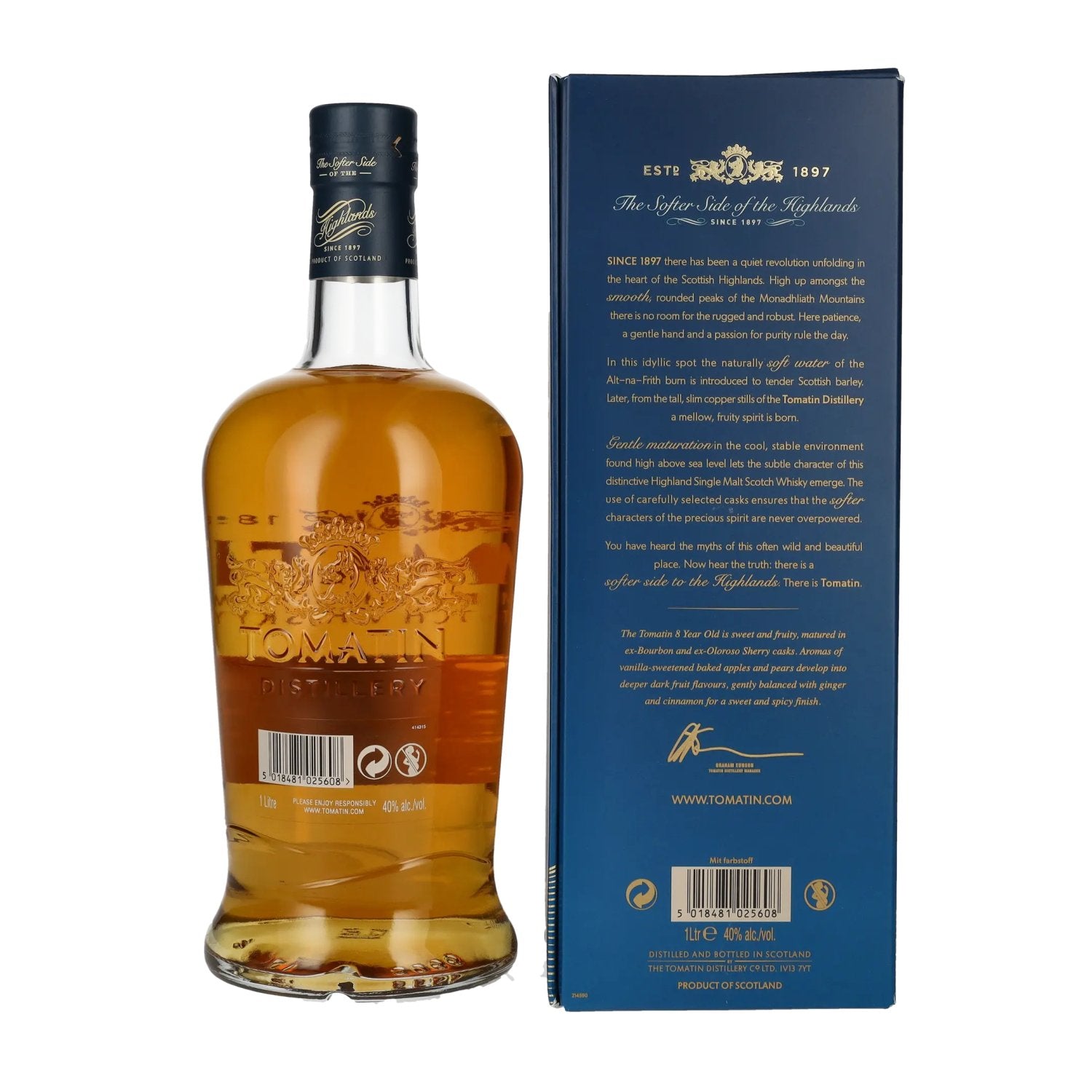 Tomatin 8 Years Old BOURBON & SHERRY CASKS Travel Retail Exclusive 40% Vol. 1l in gift box