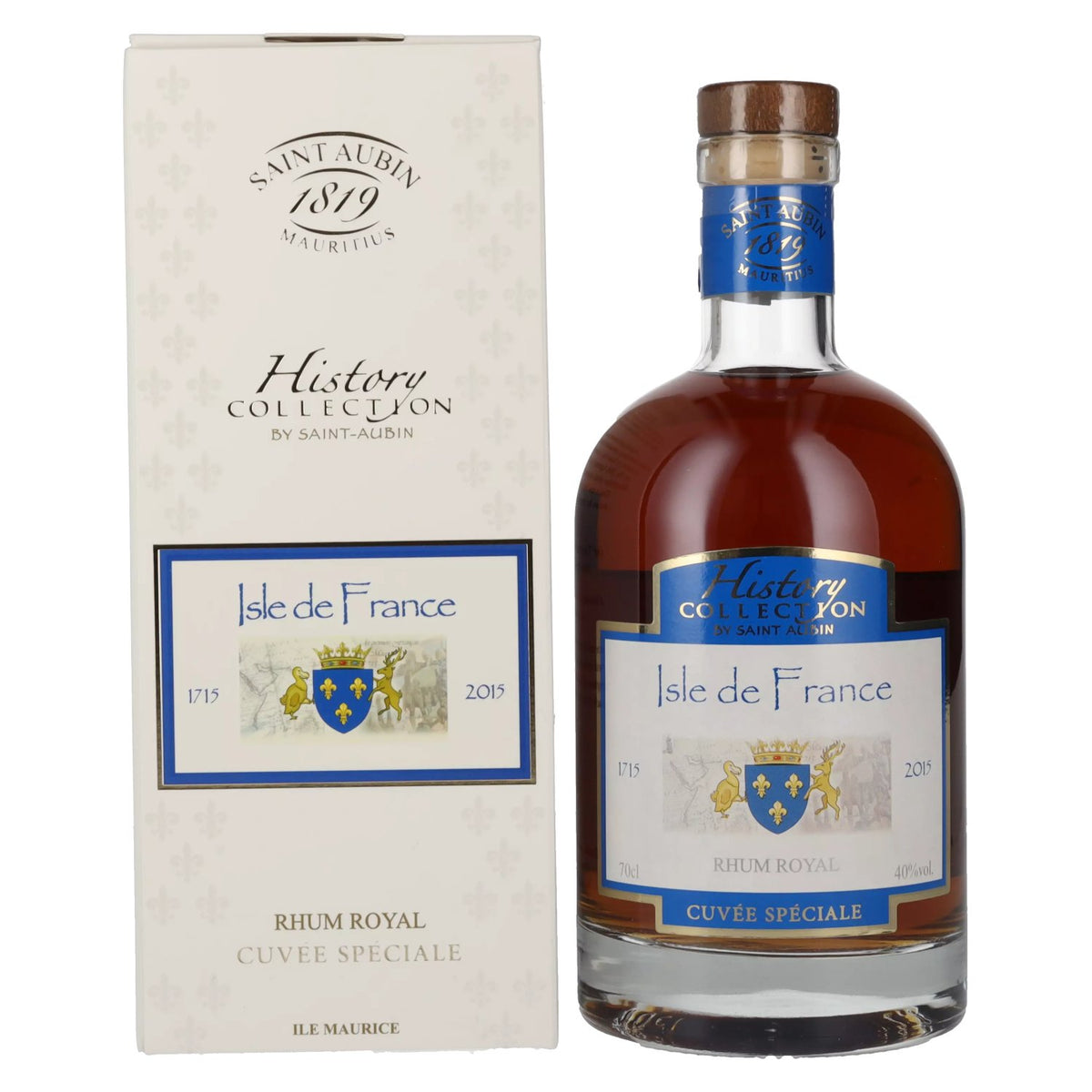 Saint Aubin Isle de France Cuvée Spéciale History Collection Royal Rum 40% Vol. 0.7l in gift box