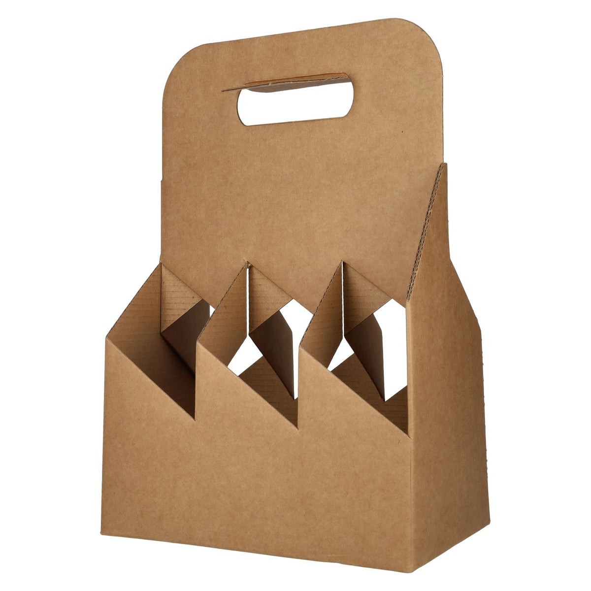 6-pack Beer Carrier Box Kraft Paper for Bottles 195x130x290 mm