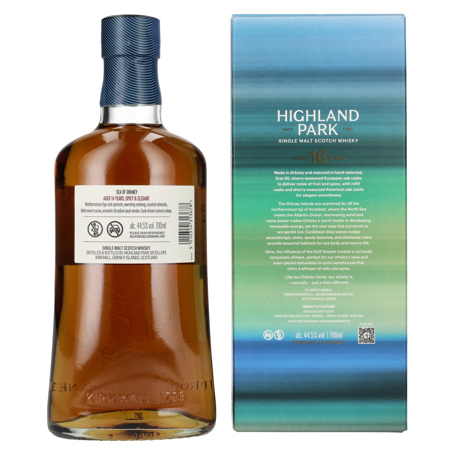 Highland Park 16 Years Old SEA OF ORKNEY Single Malt Scotch Whisky 44.5% Vol. 0.7l in Gift Box