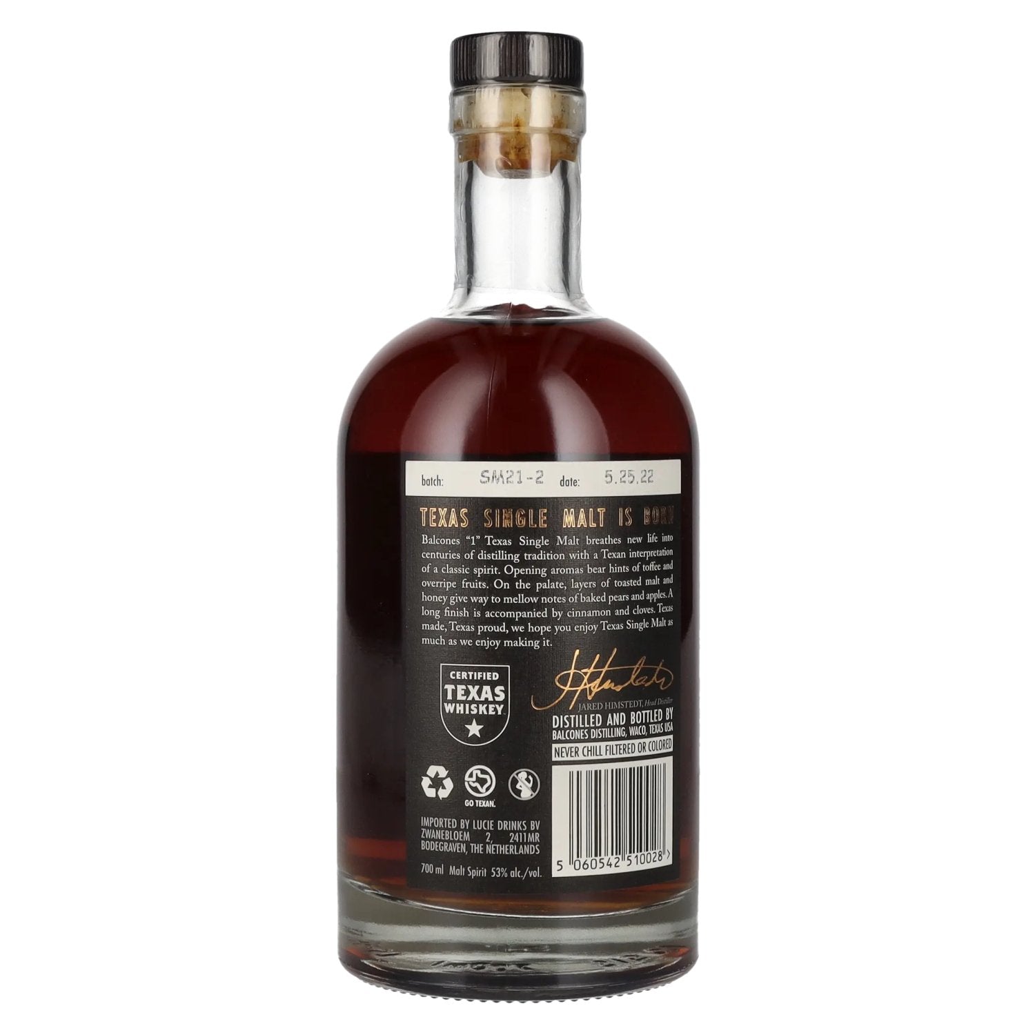 Balcones TEXAS Single Malt Whisky Classic Edition 53% Vol. 0,7l
