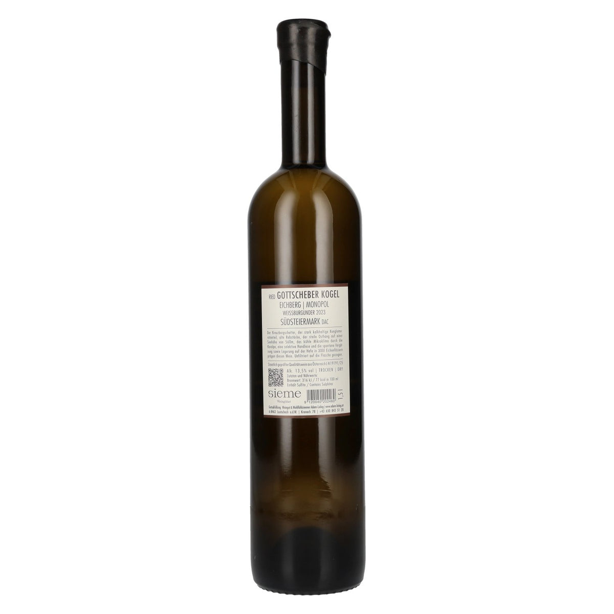 Adam-Lieleg Weissburgunder Ried Gottscheber Südsteiermark DAC 2022 13,5% Vol. 1,5l
