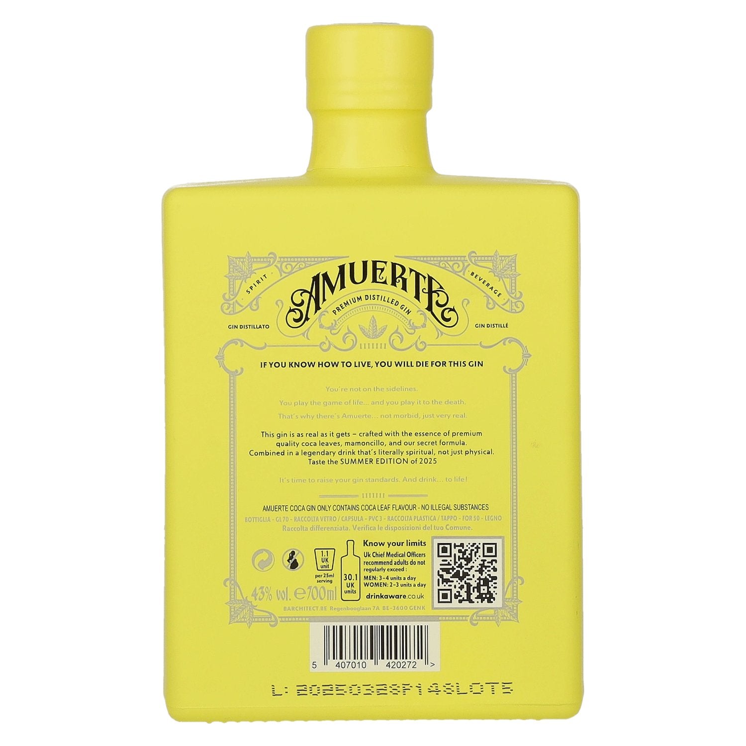 Amuerte COCA GIN - Yellow Edition 43% Vol. 0.7L