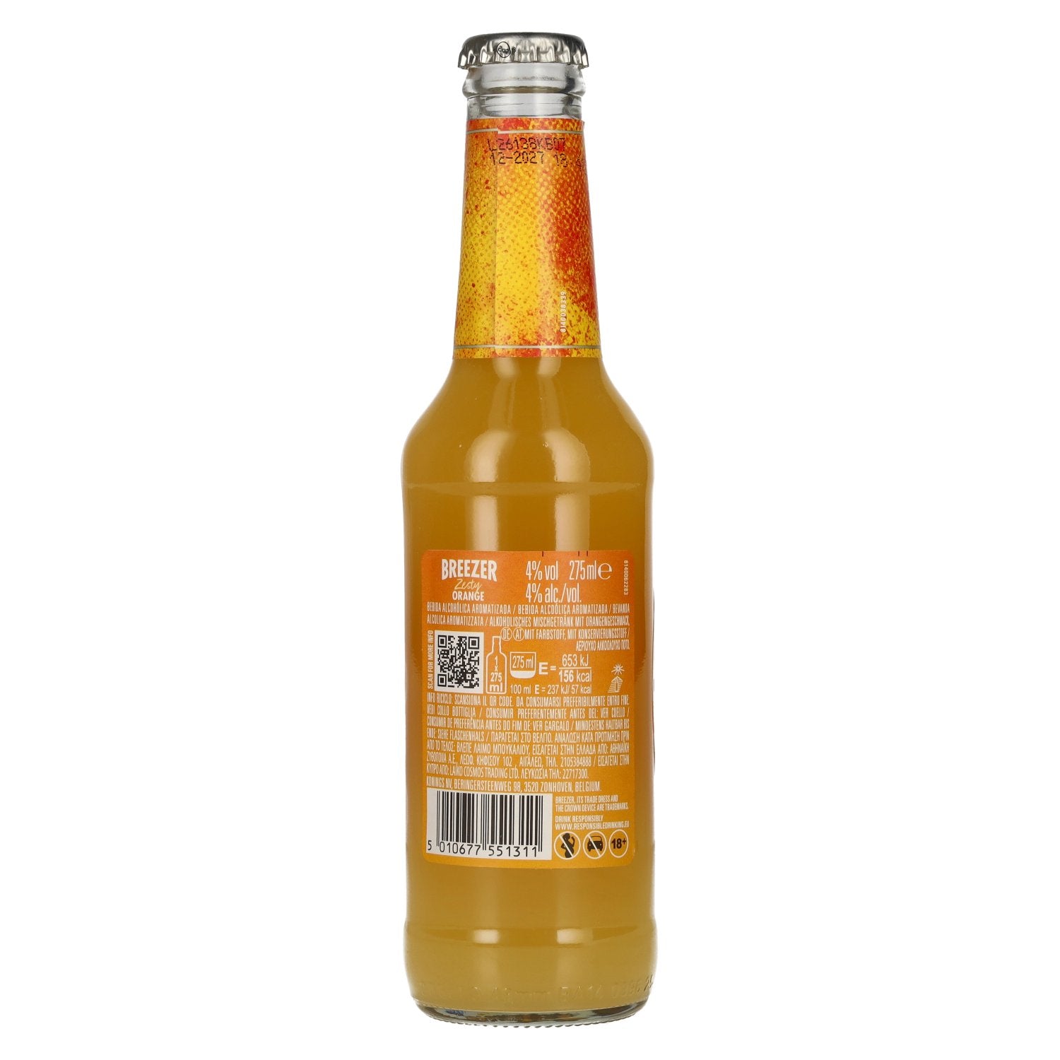 Bacardi Breezer Zesty Orange 4% Vol. 0,275l
