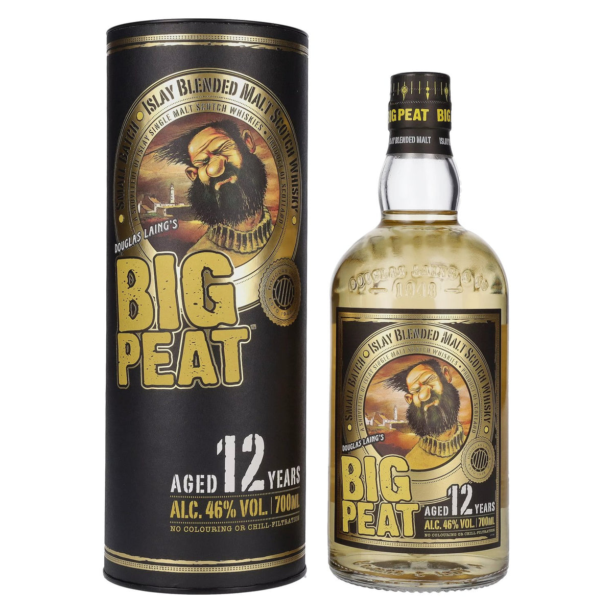 Douglas Laing BIG PEAT 12 Years Old Islay Blended Malt 46% Vol. 0.7L in gift box