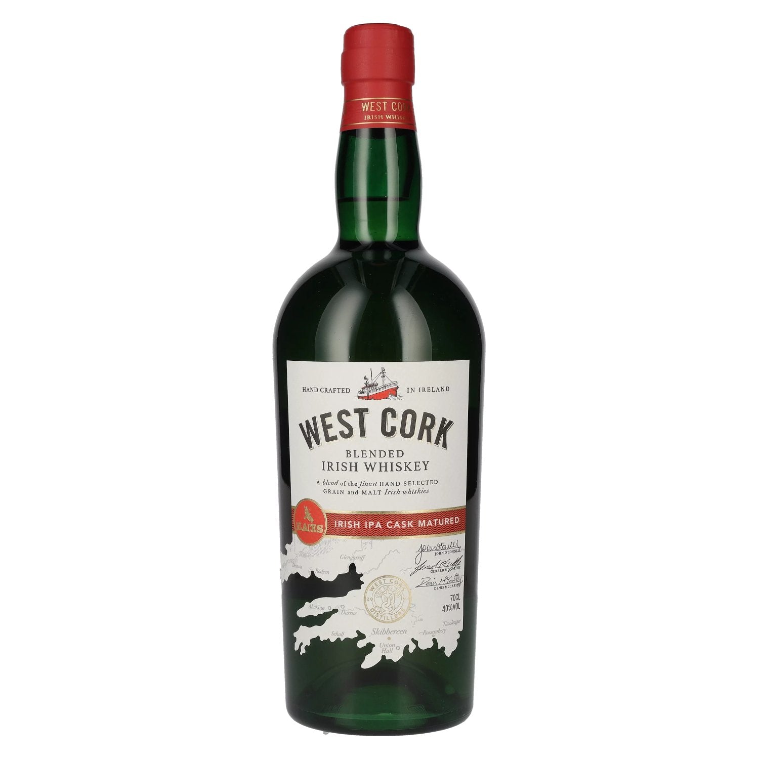West Cork Blended Irish Whiskey IRISH IPA CASK FINISH 40% Vol. 0.7l