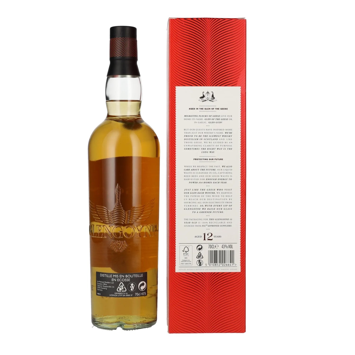 Glengoyne 12 Years Old Highland Single Malt Scotch Whisky 43% Vol. 0.7l in Gift Box