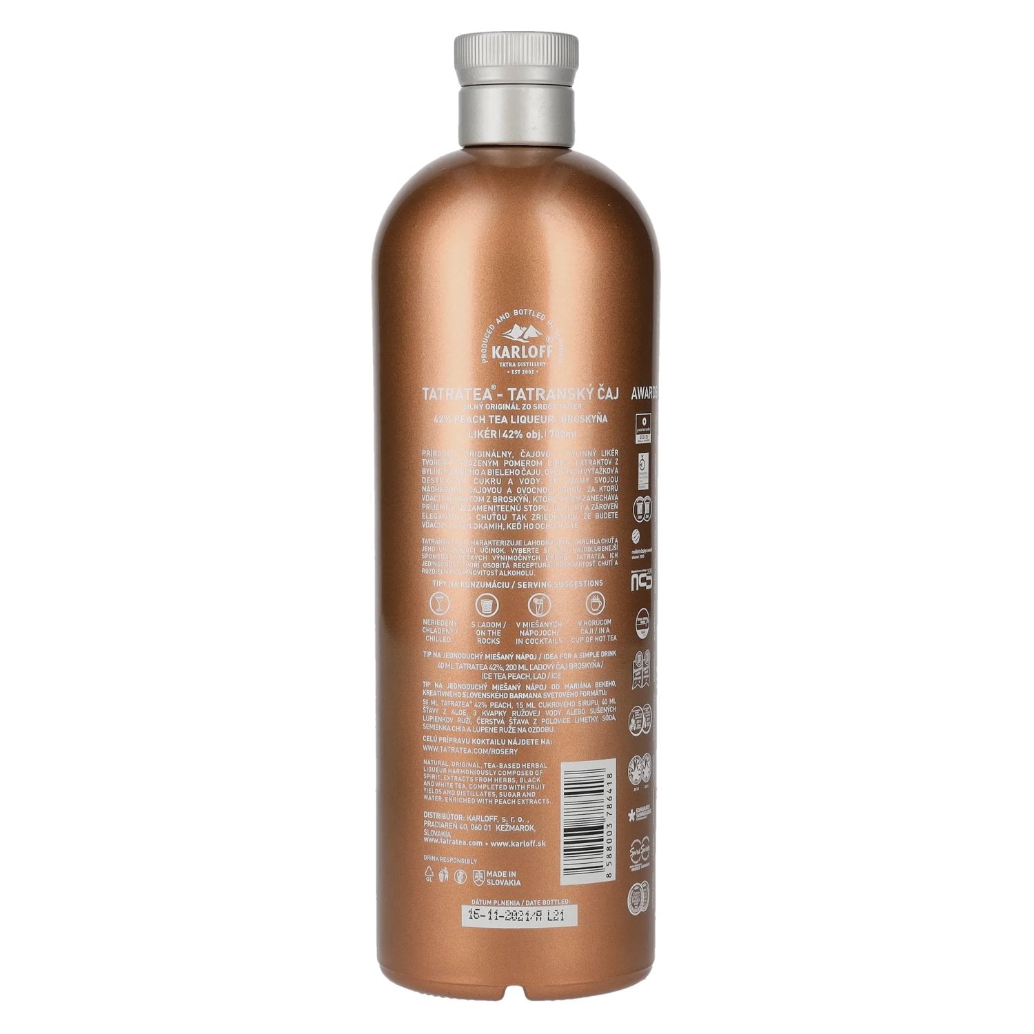 TATRATEA Peach Tea Liqueur 42% Vol. 0.7l