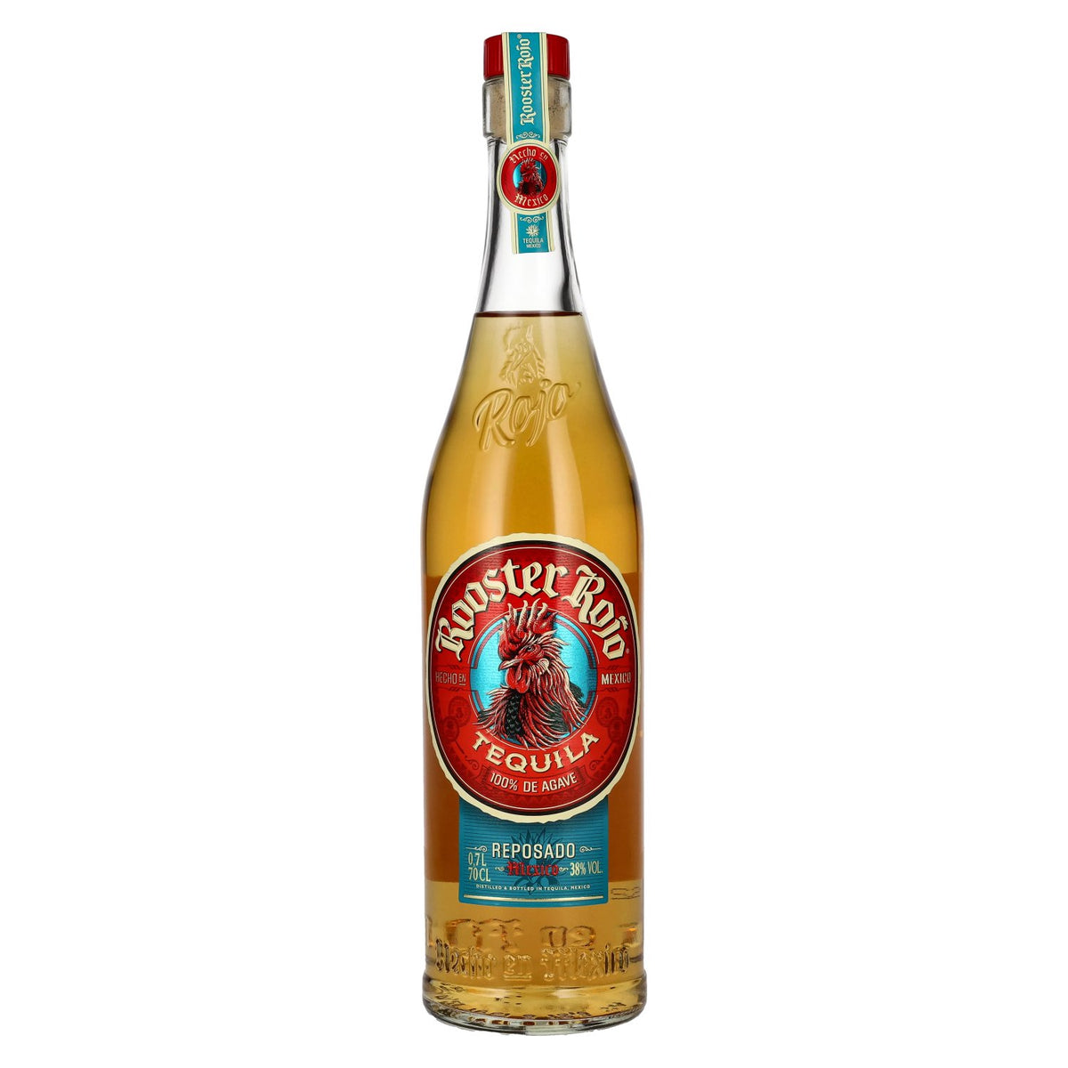 Rooster Rojo REPOSADO Tequila 100% Agave 38% ABV 0.7l