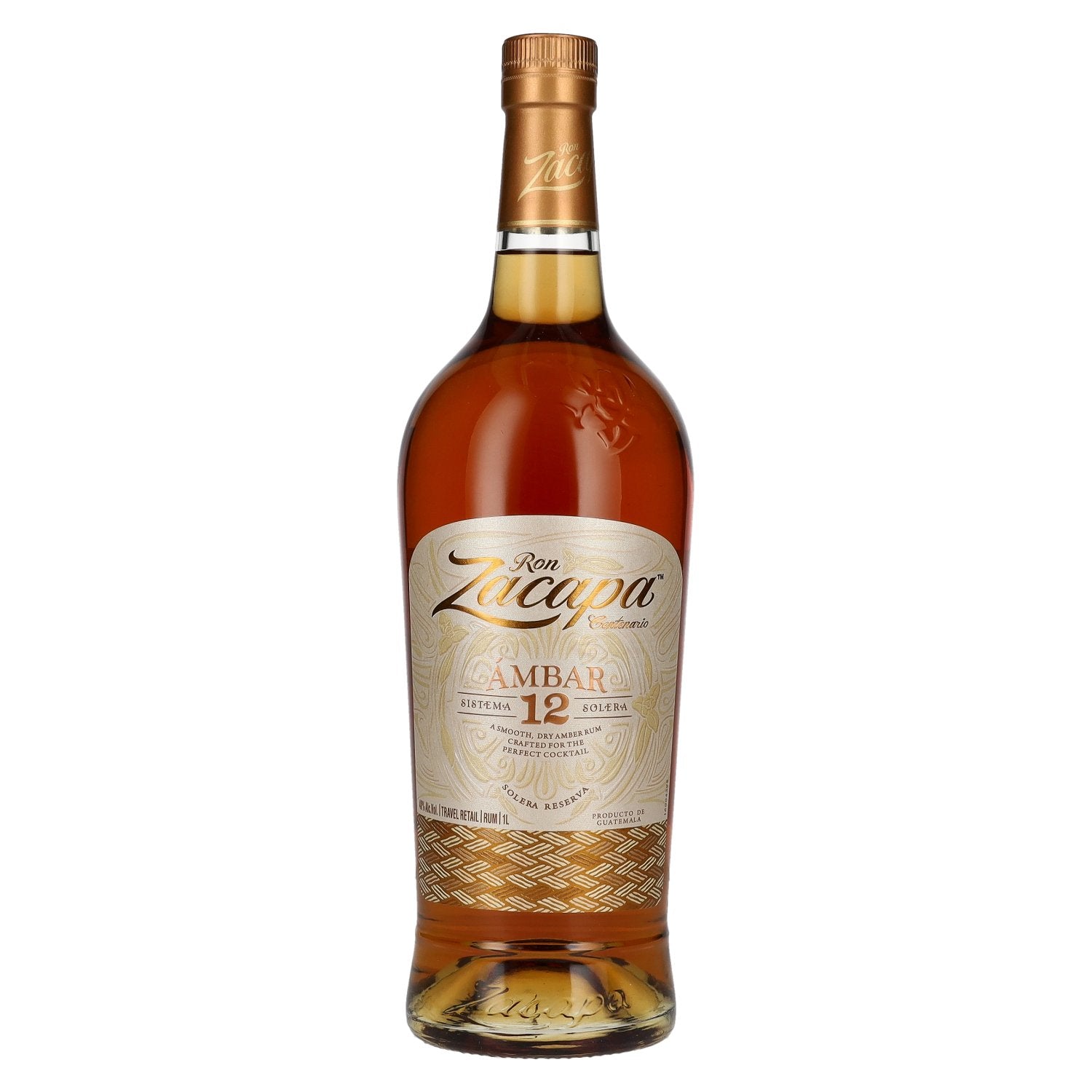 Ron Zacapa Centenario ÁMBAR 12 Sistema Solera Reserve 40% Vol. 1l