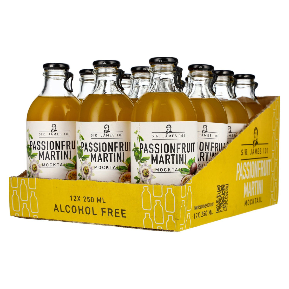 Sir. James 101 PASSIONFRUIT MARTINI Mocktail, non-alcoholic, 12 x 0.25 l