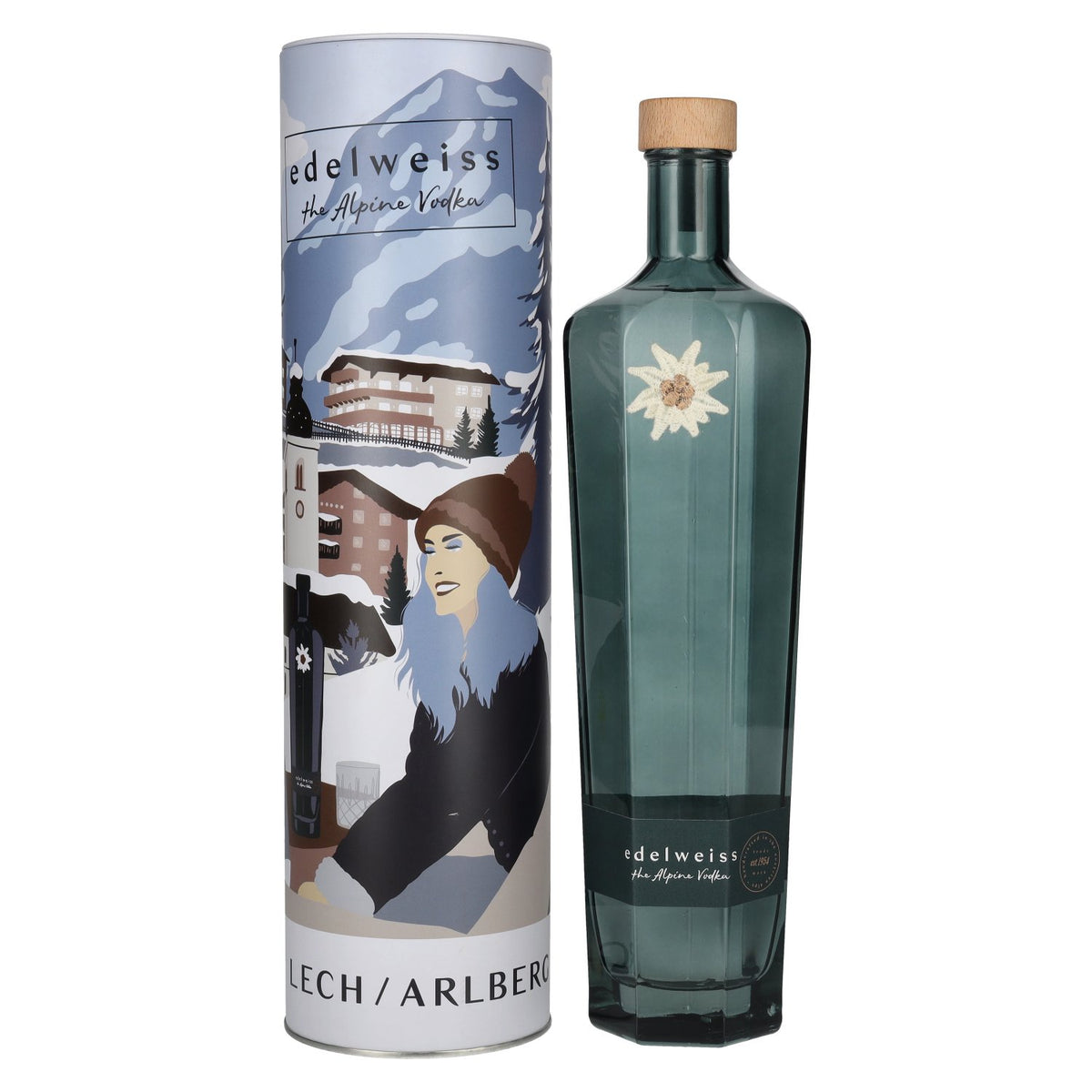 Edelweiss The Alpine Vodka LECH/ARLBERG 40% vol. 0.7 l in a tin box