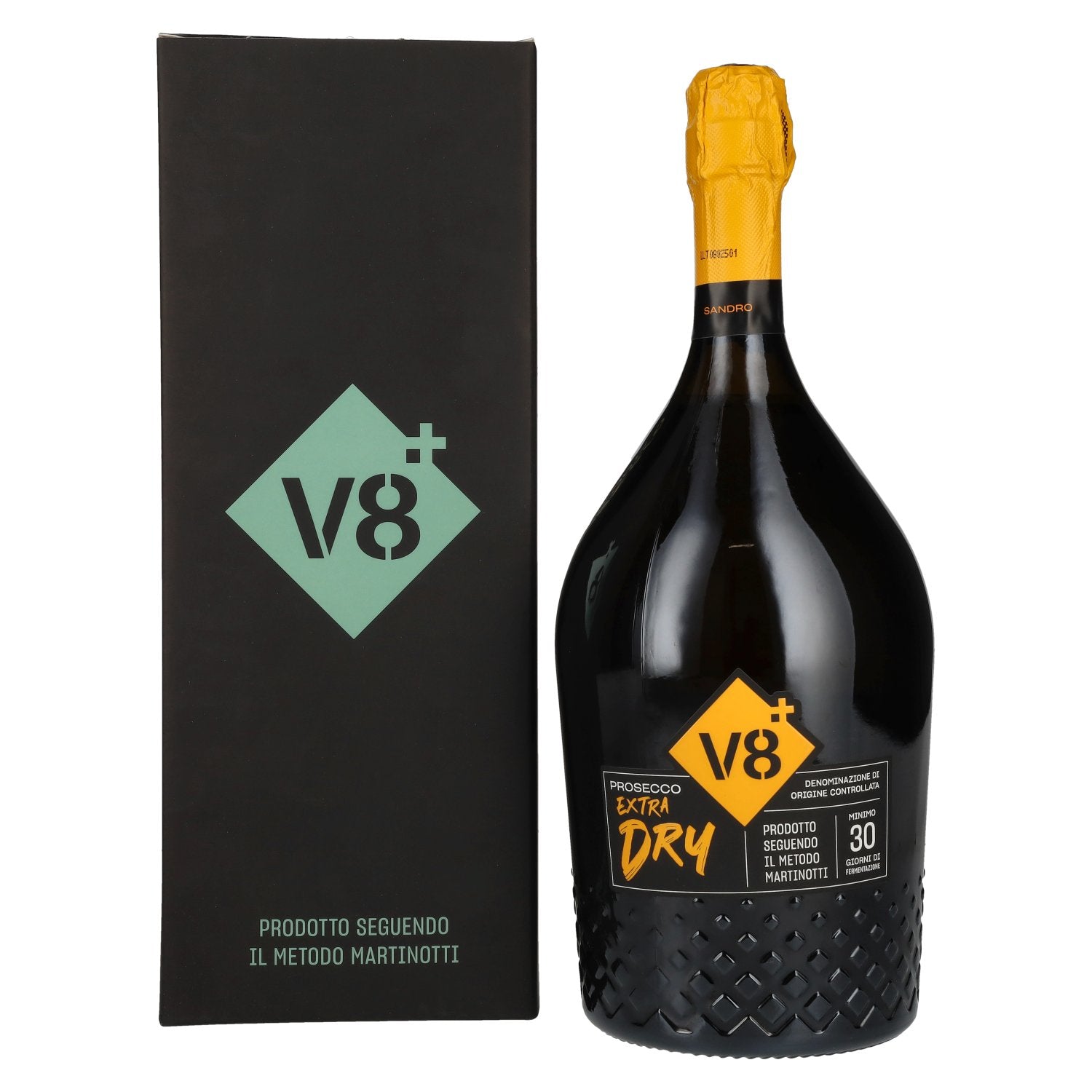 V8+ SANDRO Prosecco Extra Dry DOC 11% Vol. 1.5l in gift box