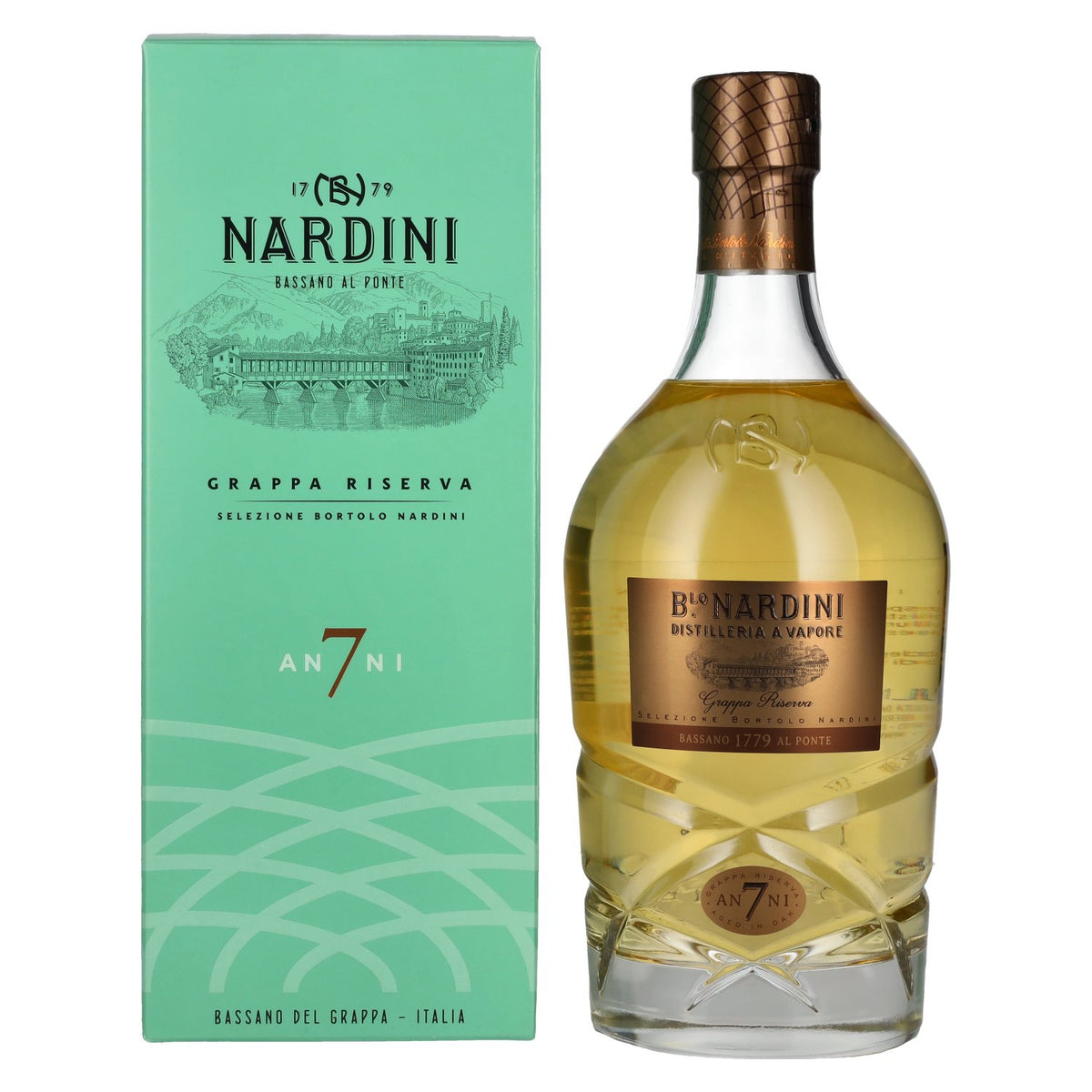 Nardini Grappa Riserva 7 Years 45% Vol. 0.7L in Gift Box