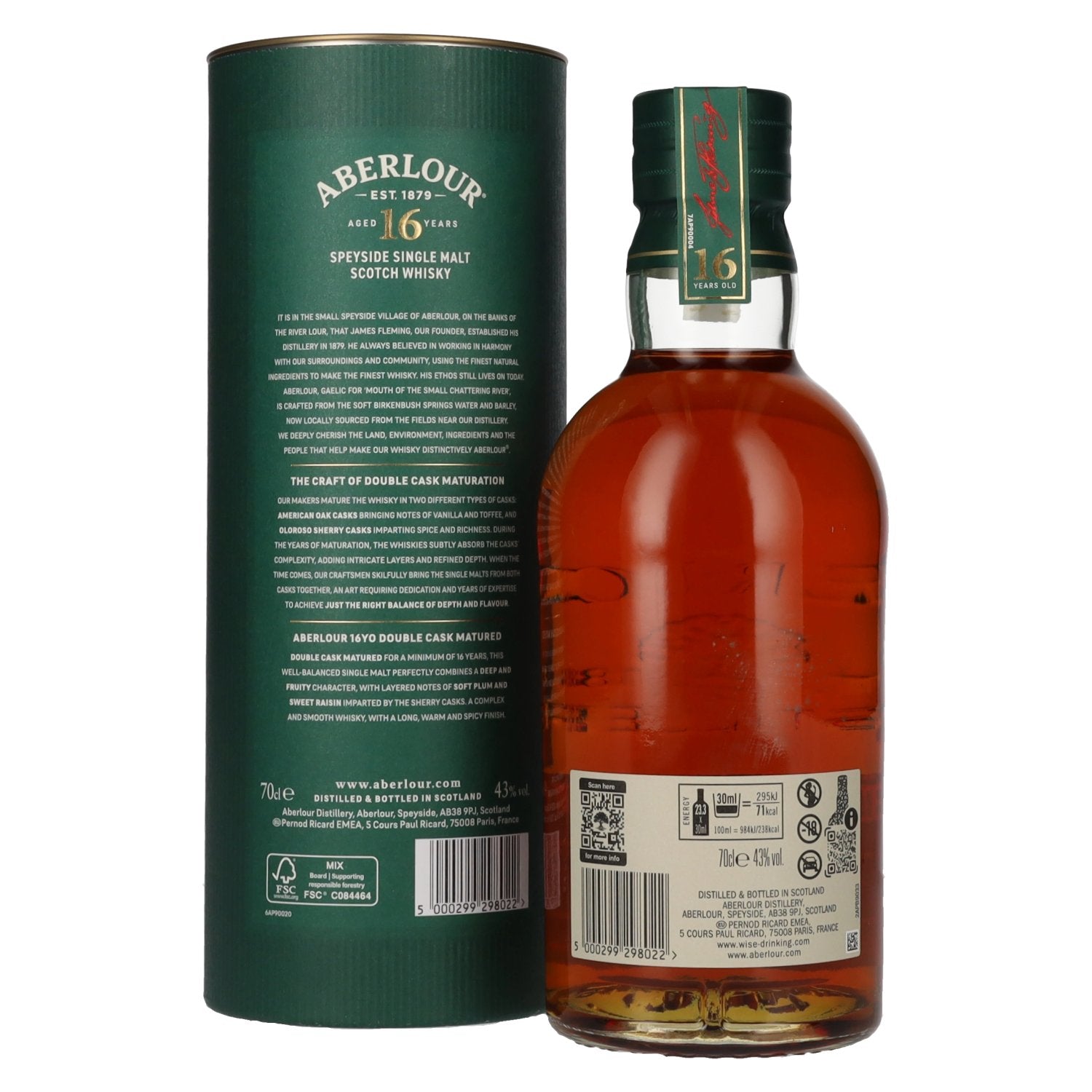 Aberlour 16 Years Old DOUBLE CASK MATURED 43% Vol. 0,7l in Geschenkbox