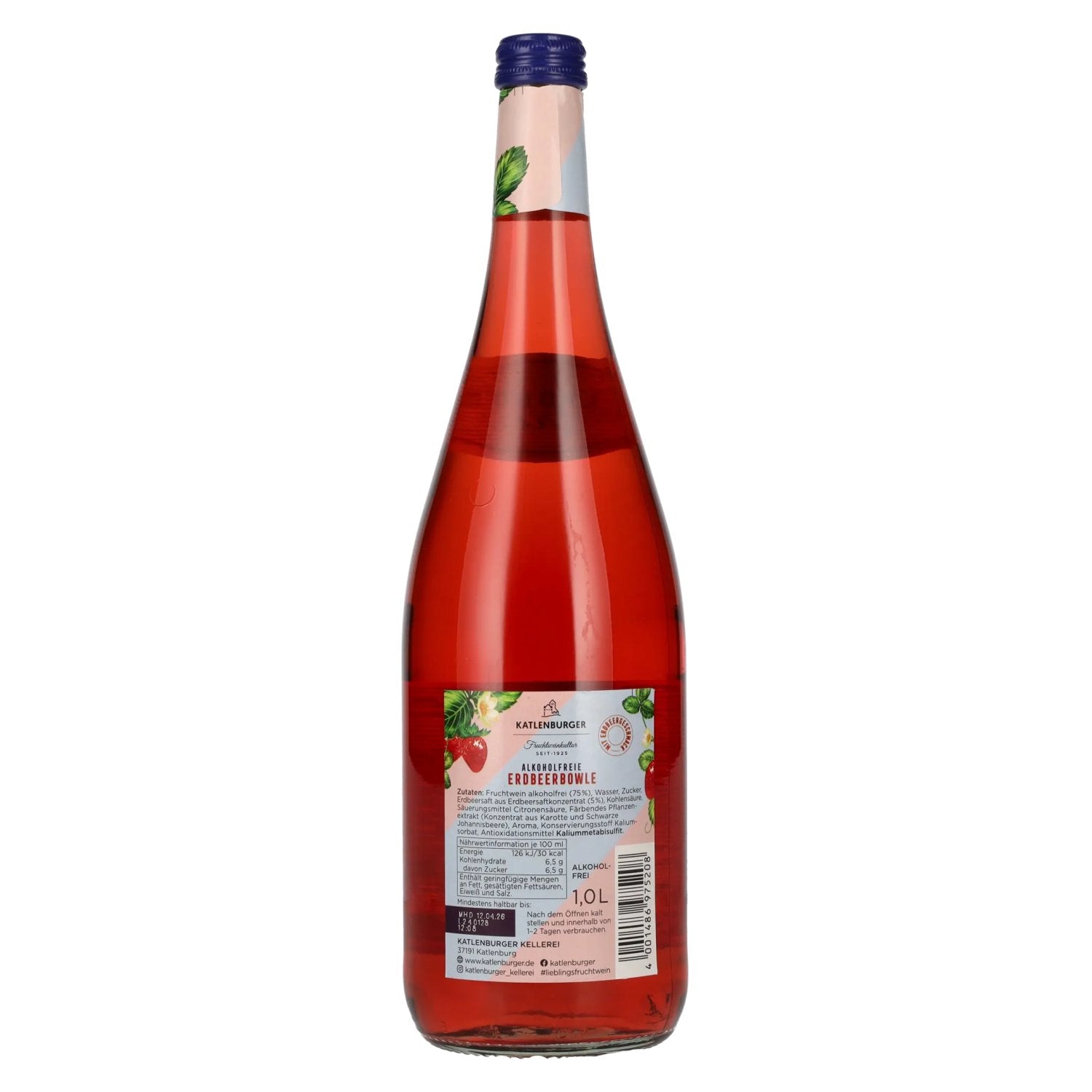 Katlenburger Fruchtbowle Erdbeer Alkoholfrei 1l
