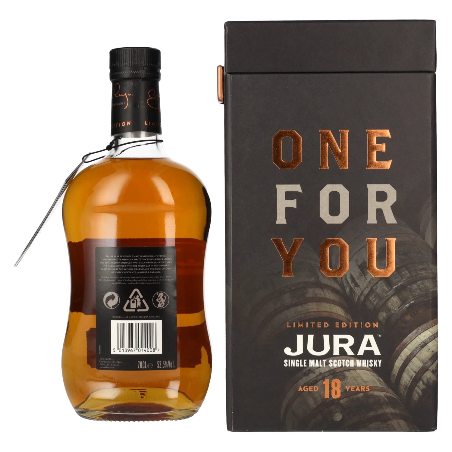 Jura ONE FOR YOU 18 Years Old Limited Edition 52.5% Vol. 0.7L in gift box