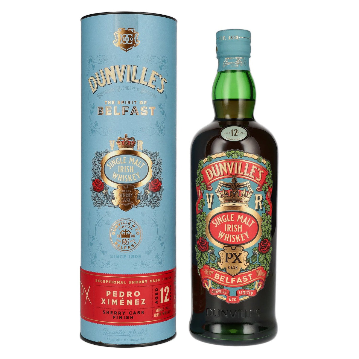 Dunville's 12-Year-Old Single Malt Irish Whiskey PX Cask 46% vol. 0.7 l in a gift box