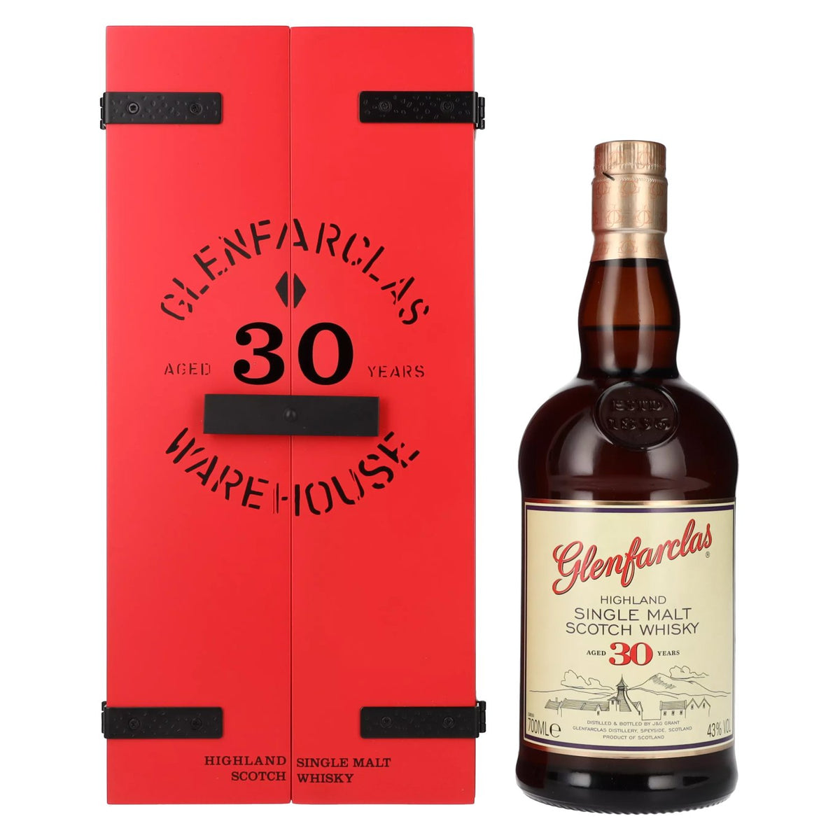 Glenfarclas 30 Years Old Highland Single Malt Scotch Whisky 43% Vol. 0.7l in gift box