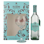 Bloom Gin London Dry 40% ABV, 0.7 litres, in a gift box with a glass