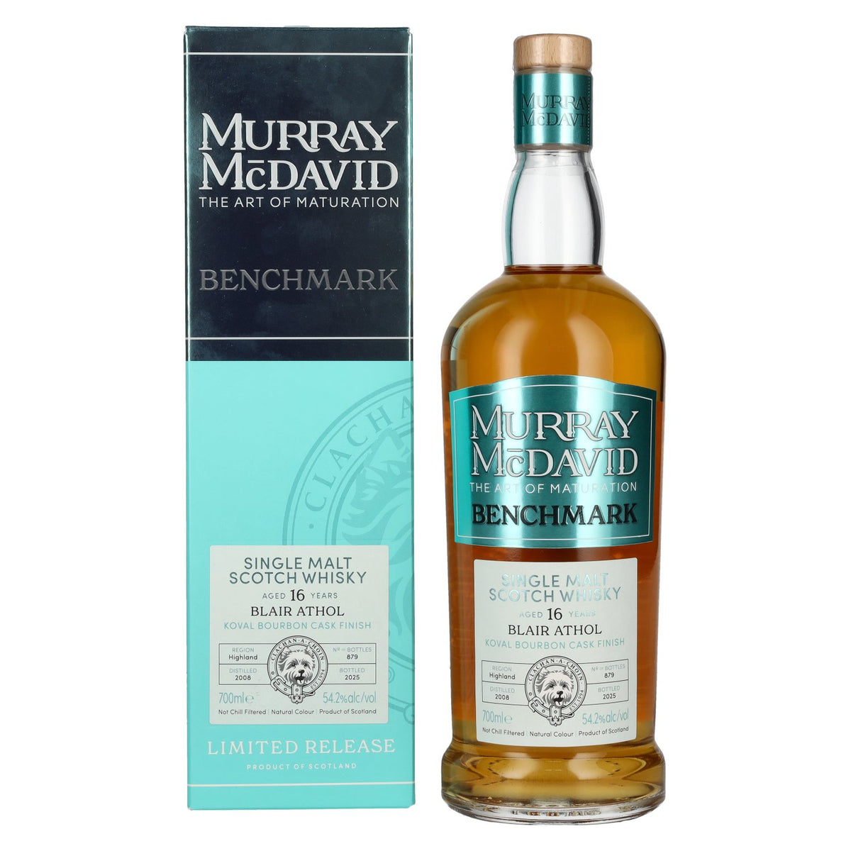 Murray McDavid BENCHMARK 16 Years Old BLAIR ATHOL Koval Bourbon Cask Finish 2008 54.2% Vol. 0.7l in Gift Box